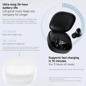 Xiaomi Redmi Buds 6 Play Wireless Bluetooth Earphone, AI Noise Reduction, Touch control Wireless Earphone, Long Endurance BT5.4 Apsilon