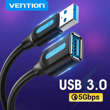 Vention USB 3.0 Extension Cable USB 3.0 2.0 Cable Extender Data Cord for PC Smart TV Xbox One SSD Fast Speed USB Cable Extension Apsilon