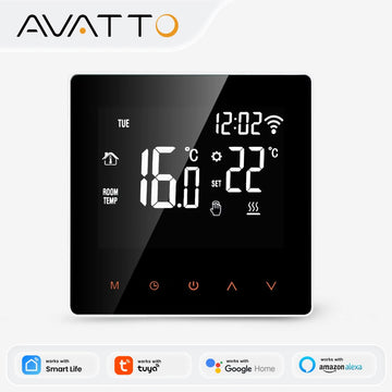 AVATTO WiFi Smart Thermostat,16A Electric Floor Heating 3A Water/Gas Boiler Temperature Remote Controller For Tuya Google Home Apsilon
