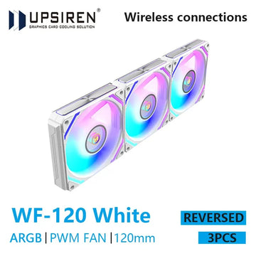 UPSIREN WF-120 ARGB PWM 3PCS Chassis fanARGB120mm/4PIN PWM/ Magic Color Wireless Stitching Computer heat dissipation fan Apsilon
