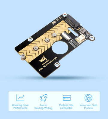 Raspberry Pi 5 PCIe to M.2 NVMe SSD Adapter Board (D) HAT Pi5-2280-2242-2230 for PI5 Apsilon