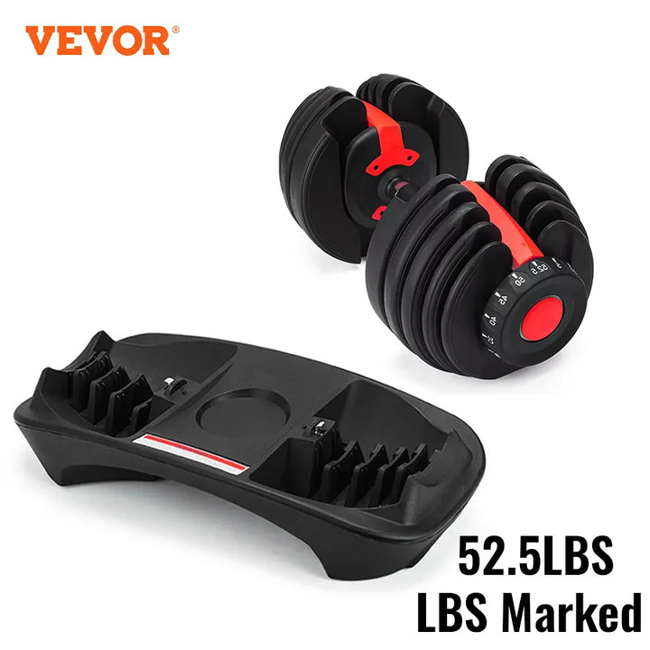 52.5LBS Adjustable Dumbbells Set 5LBS-52.5LBS Weight Strength Training Fitness Workouts GYM Home Equipment For Exercise Health