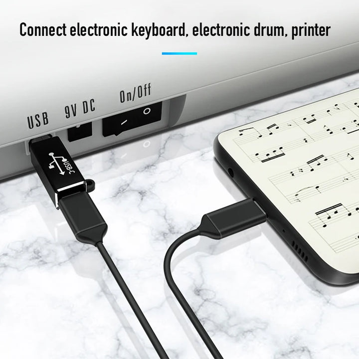 Type C USB Female to USB-B Male Adapter for Printer Scanner Converter USB-C Data Transfer Adapter for MIDI Controller Keyboard Apsilon