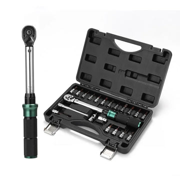 1/4'' Drive 2-24N.m Precise Double Scale Torque Wrench Set MTB Bike Socket Spanner Bicycle Motorcycle Ratchet Repair Toolbox Kit Apsilon