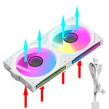 JUMPEAK MX120 240mm 360mm Modular Stackable Splicing PC 120mm Case Cooling Fan ARGB Infinite Mirror For Computer Water Cooler Apsilon