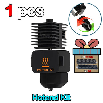 For Brass Hardened Steel Nozzle 3D Printer Hotend Kit For Bambu Lab A1/A1 Mini 0.2/0.4/0.6/0.8MM Silicone Brush Assembly Apsilon
