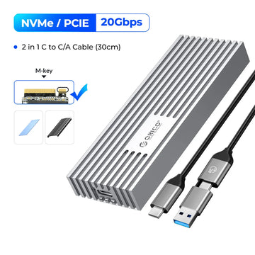 ORICO NVMe M.2 SSD Enclosure USB4 40Gbps PCIe3.0x4 20Gbps 10Gbps M.2 External Case Compatible with Thunderbolt 3/4 USB3.2/3.1 Apsilon