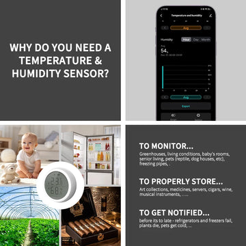 Work with Tuya Smart ZigBee Thermometer Home Indoor Temperature And Humidity Se nsor LCD Display APP Voice Control Alexa Google Home Assistant Apsilon