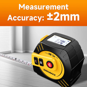 Nohawk 40m/80m Laser Tape Measure Tape Measure Measuring Tool Laser Distance Meter Steel Tape Measure USB Rechargeable Apsilon