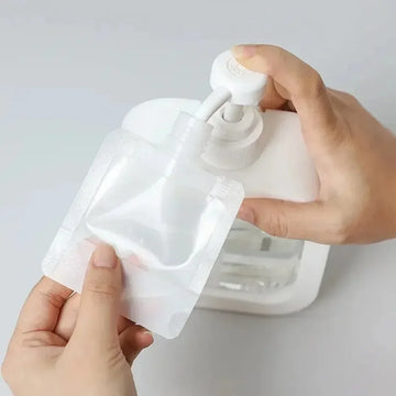5Pcs Travel Bottles Empty Squeeze Bag Refillable Lotion Dispenser Bag Shampoo Toiletries Liquid Cosmetic Container Storage Pouch Apsilon