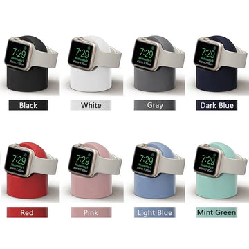 Charger Stand For Apple Watch Series Ultra/8/SE2/7/6/SE/4/3 49mm/45mm/44mm/42mm/41mm/40mm/38mm Durable Silicone Nightstand Mode Apsilon