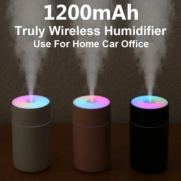 HOMEFISH Colorful Portable Mini Air Humidifier USB Rechargeable Wireless Home Car Aroma Diffuser Essential Oil Atomizer Apsilon
