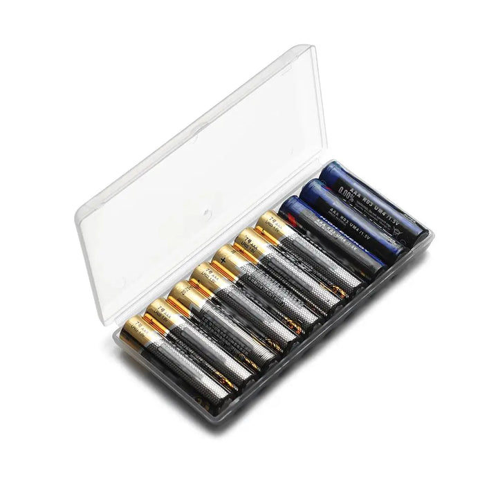 10 Slot Plastic Hard Container Case Battery Storage Box For AAA/AA/18650 Battery Organizer Accessories Apsilon