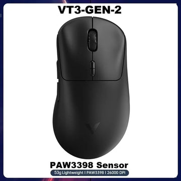 Rapoo VT3 GEN-2 Wireless Gaming Mouse 53g Lightweight 8KHz Polling Rate 26000DPI 10 Programmable Buttons Optical Sensor Apsilon