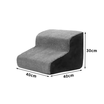 Pet 2/3 Step Dog Stair Cat Pet Ramp Ladder Washable Non Slip Removable Memory Foam Pet Products Ramp for Dog Pet Stairs for Dogs Apsilon