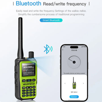 BAOFENG UV-5R Mini Walkie Talkie Multi Band Bluetooth Programming Wireless Copy Frequency 999CH Type-C Long Range Two Way Radio Apsilon
