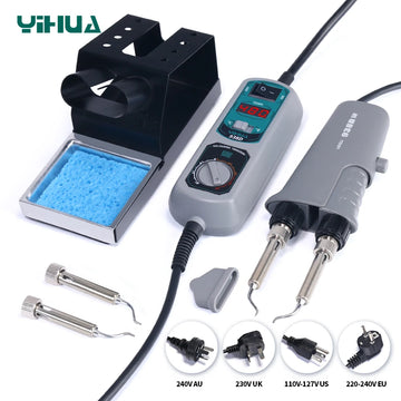 YIHUA 938D Portable Tweezers Soldering Station 110V 220V Soldering Iron Station Chip Desoldering Kit Set SMD Welding Equipment Apsilon