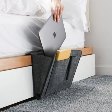 Storage Hang Bag Felt Dormitory Bed Sofa Bedroom Carpet Store Content For CD Magazines, Stationery Pad Mobile Phones Sundries Apsilon