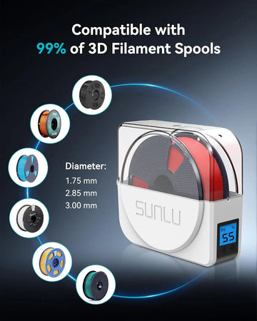 SUNLU Official S1 Plus Filament Dryer For 3D Printer Filament, Dehydrator with Fan Design, Filament Storage 1.75 2.85 3.00mm Apsilon