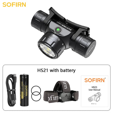 Sofirn HS21 2000lm EDC Headlamp 18650 USB C Rechargeable Flashlight SFT40 Powerful Headlight With Infrared Switch Apsilon