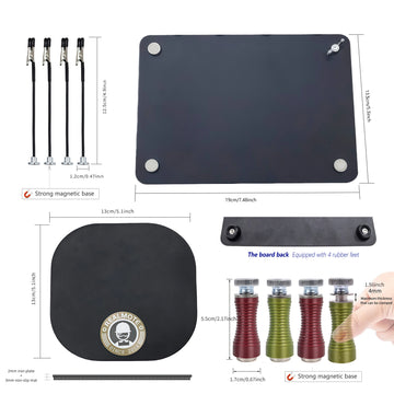 [New Upgrade] Spring-Loaded Magnetic PCB Holder – Strong Carbon Pillar, Fits 4mm Board, Includes 4 Special Clamps – Soldering St Apsilon