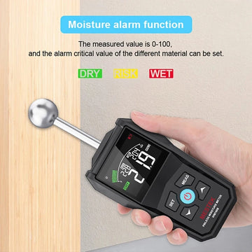 Digital Wood Moisture Meter Hygrometer Non-contact Timber Damp Detector Alarm Non-destructive Humidity Tester Moisture Detector Apsilon