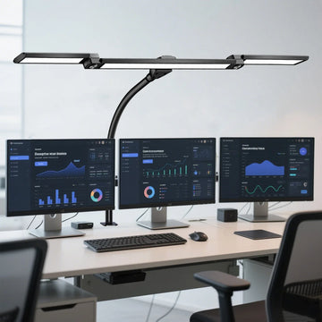 Eye-care LED Clip Metal Desk Lamp 3 Colors Adjustable 10 Brightness Levels Flexible Rotating Lamp Head for Home Reading PC Game Apsilon