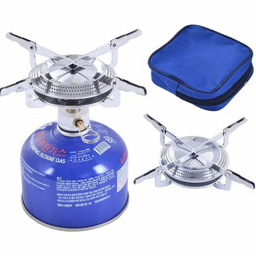 Windproof Camping Gas Stove Portable Foldable Backpack Electronic Stove Head Outdoor Cooking Picnic HikingMountaineering Camping Apsilon