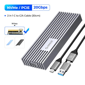 ORICO NVMe M.2 SSD Enclosure USB4 40Gbps PCIe3.0x4 20Gbps 10Gbps M.2 External Case Compatible with Thunderbolt 3/4 USB3.2/3.1 Apsilon