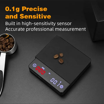 AliKisscafe Espresso Digital Scale With Timer Usb 3kg Electronic Precision Portable Barista Tool Kitchen Home Coffee Accessories Apsilon