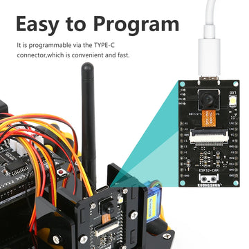 KUONGSHUN ESP32 Cam 328P Robot Kit Open Source Development Board Smart Robot Car ESP32 Camera Robotics Starter Kit for Arduino Apsilon