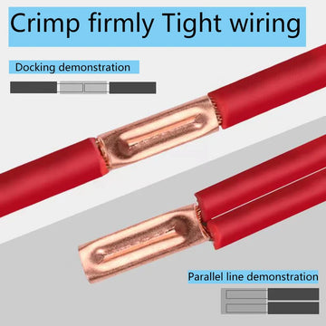 250pcs GT Copper Connecting Pipe Wire Joint Small Copper Tube Terminal Cable Lug Bootlace Ferrule Kit with Crimping Pliers Apsilon