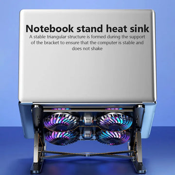 New Laptop Cooler Base Stand Foldable Laptop Cooling Pad Portable Adjustable Notebook Stand for 13-17.3 Inch with 4 Fans Apsilon