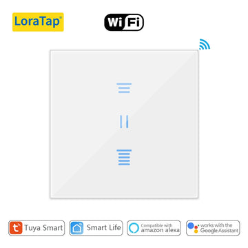 LoraTap Tuya Smart Life WiFi Curtains Blinds Switch Roller Shutters Motor Switch Backlight Style Google Home Alexa Voice Control Apsilon