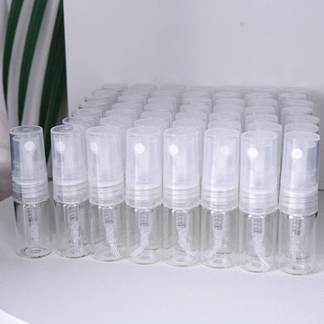 50pcs/batch 2ml transparent glass perfume sub-bottle sample trial pack essential oil perfume container portable Apsilon