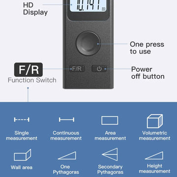 Mini Laser Rangefinder 30M High Precision Measurement Laser Distance 24g USB Rechargeable Handheld Distance Meter Smart Portable Apsilon