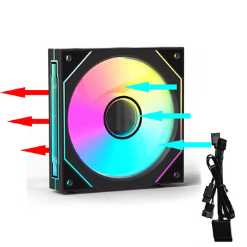 JUMPEAK MX120 240mm 360mm Modular Stackable Splicing PC 120mm Case Cooling Fan ARGB Infinite Mirror For Computer Water Cooler Apsilon