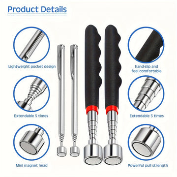 Telescopic magnet picking tool for hard to reach areas Apsilon