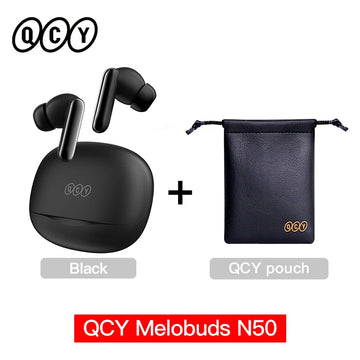 QCY Melobuds N50 ANC Bluetooth 5.4 Wireless Earphones Active Noise Cancellation 6 Mics Clear Call Earbuds Multipoint Connection Apsilon