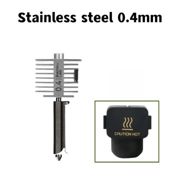 For Bambu lab A1/A1 mini/A2L Hotend Kit Hardened Steel Nozzle 0.2/0.4/0.6/0.8mm nozzle For Bambu lab 3D printer Accessory Apsilon