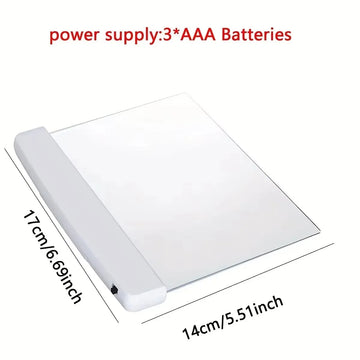1Pc LED Flat Panel Night Vision Reading Light Eye Protection Reading Light Student Night Light Creative LED Book Eye Care Light Apsilon