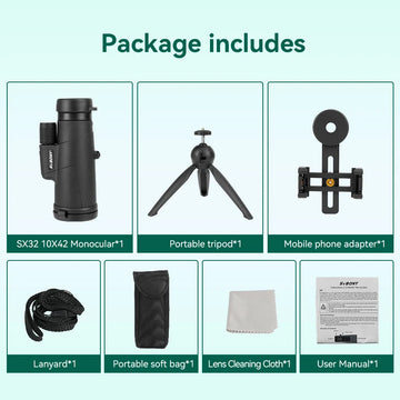 Svbony F9333A/F9333B Binoculars 10X42/8X32 Telescope Powerful Professional HD Long Range Camping Equipment For Traving Suvival Apsilon