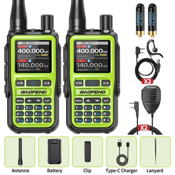 BAOFENG UV-5R Mini Walkie Talkie Multi Band Bluetooth Programming Wireless Copy Frequency 999CH Type-C Long Range Two Way Radio Apsilon