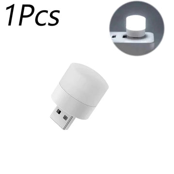 10/1PCS USB Night Light Mini LED Night Light USB Plug Lamp Power Bank Charging USB Book Lights Round Reading Eye Protection Lamp Apsilon
