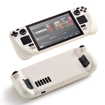 Full Protective Case for Steam Deck Cowhide wrap host Protective Soft Leather Grip Non-slip Cover hard shell bracket Accessories Apsilon