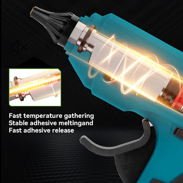NEWBENY Electric Hot Melt Glue Gun Cordless Efficient Household DIY Repair Glue Gun with 11mm Glue Stic For Makita Battery Pin Apsilon