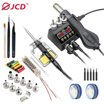 JCD 8898 Soldering Station 750W 2 in 1 Soldering Iron Hot Air Gun Rework Welding Station For Phone BGA SMD Welding Repair Tools Apsilon
