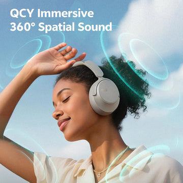 QCY H3S -56dB Adaptive ANC Over Ear Headphone Hi-Res LDAC Spatial Sound Wireless Earphone Bluetooth 6.0 Dual Driver 102H Headset Apsilon