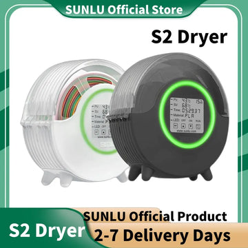 SUNLU S2 3D Printer Filament Dryer Box 70℃ with Humidity Display 4.6" LCD for PLA ABS PA PC 1.75-3.0mm From US/EU/UK/AU Apsilon