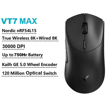 Rapoo VT7 MAX /VT7 Wireless Gaming Mouse True 8K Wireless Polling Rate 53g Lightweight Up to 750Hr Battery Life Apsilon